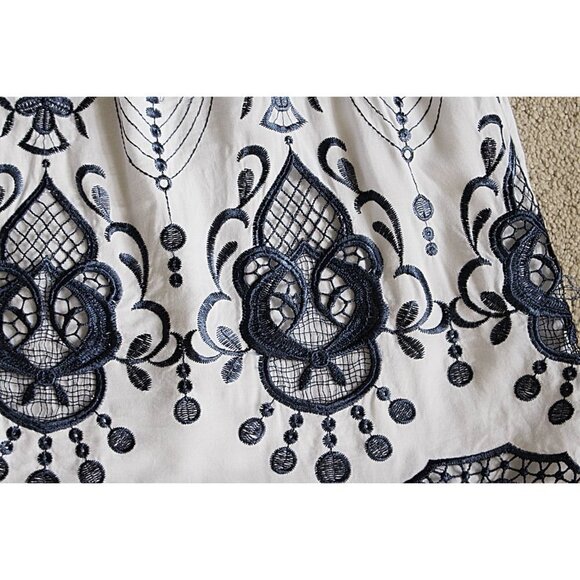 Le Marais Paris - Silk Embroidered Swim Cover or Tunic, Oversized Medium - Picture 6 of 10